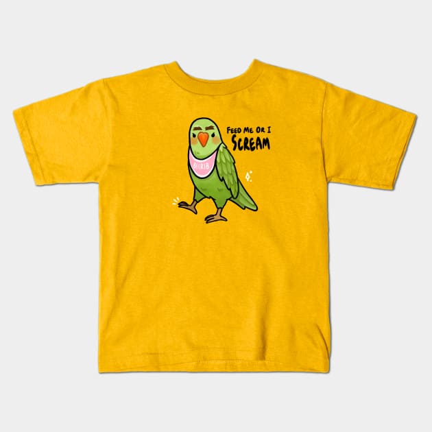 parakeet Kids T-Shirt by ballooonfish